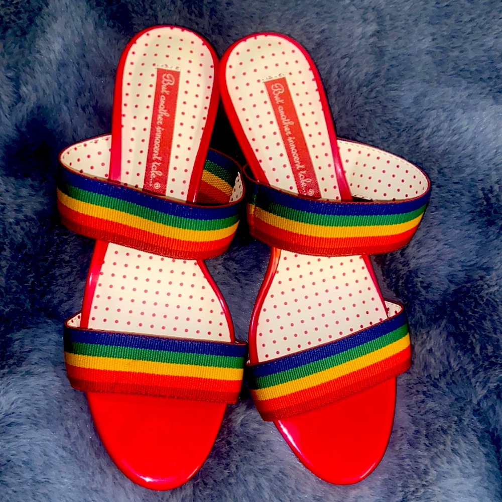 But another innocent tale rainbow shoes SZ 7